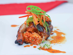 Rellenong Chicken Inasal Stuffed With Kimchi Rice | Charcoal HK