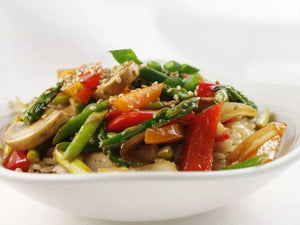 Stir-Fried Sesame Vegetables with Rice | Lotus Grill